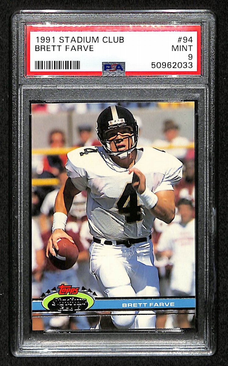 1991 Stadium Club Brett Favre RC #94 PSA 9 BA201821