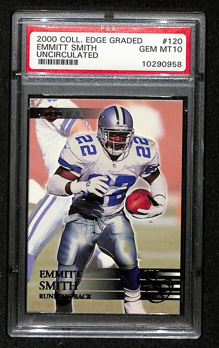 2000 Coll Edge Graded Emmitt Smith Uncirculated #120 PSA 10 Gem Mint BA201822