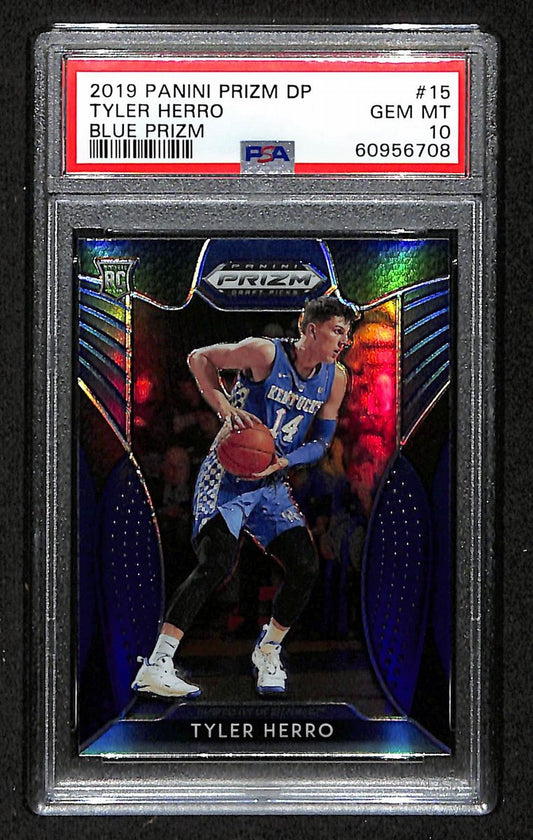 2019 Panini Prizm DP Blue Tyler Herro #15 PSA 10 Gem Mint BA201825