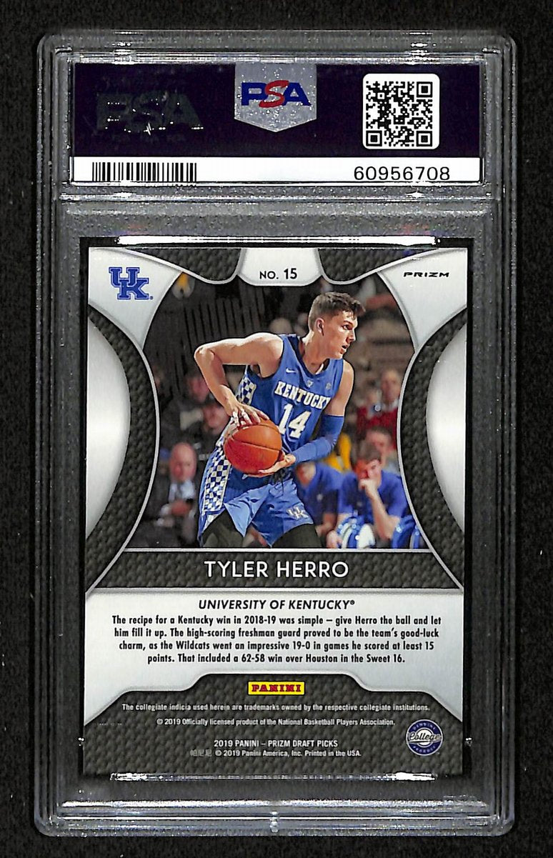 2019 Panini Prizm DP Blue Tyler Herro #15 PSA 10 Gem Mint BA201825