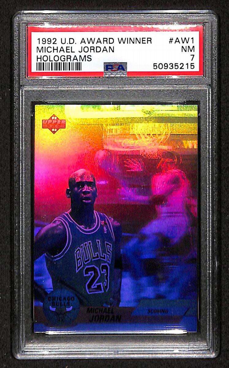 1992 Upper Deck Award Winner Hologram Michael Jordan #AW1 PSA 7 BA203291