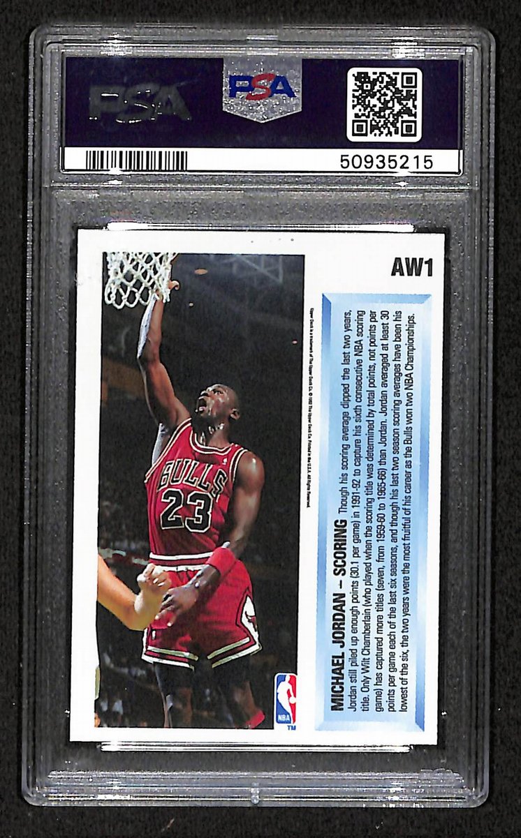 1992 Upper Deck Award Winner Hologram Michael Jordan #AW1 PSA 7 BA203291