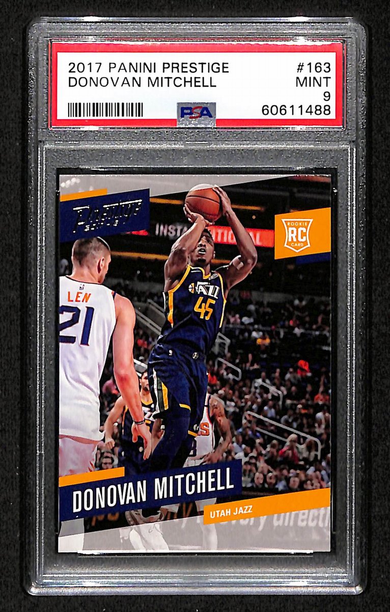 2017 Panini Prestige Jazz Donovan Mitchell RC #163 PSA 9 BA203294