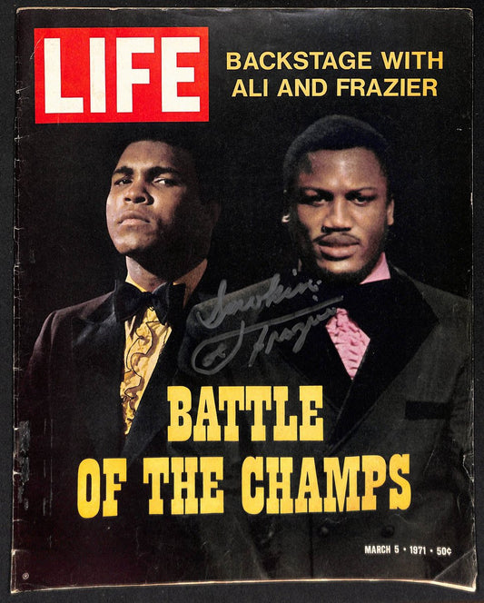 Joe Frazier Signed/Inscribed "Smoking" 3/5/1971 LIFE Magazine JSA 204055