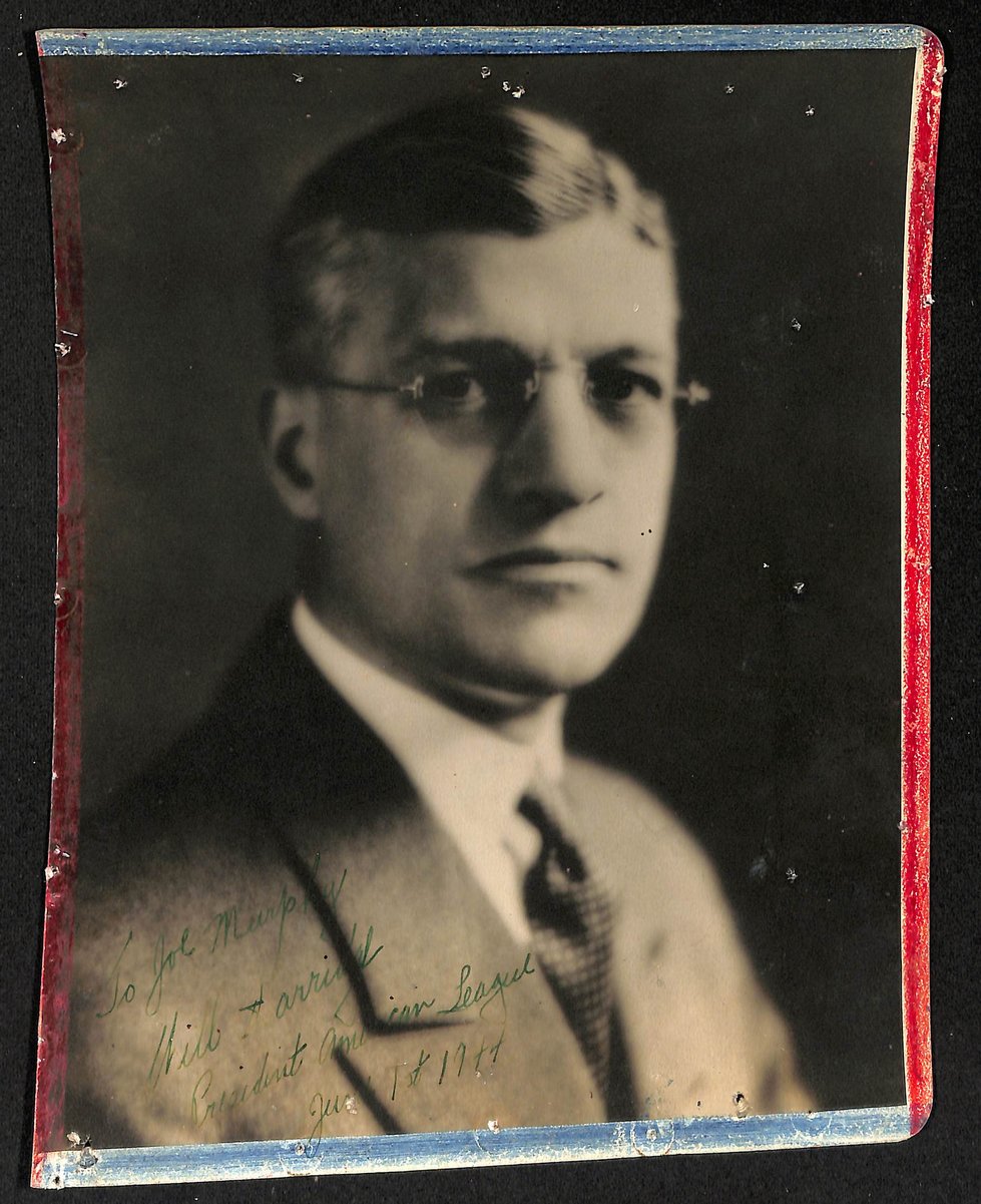 Will Harridge Signed/Inscribed 8x10 Vintage Photo A.L. President PSA/DNA 204059
