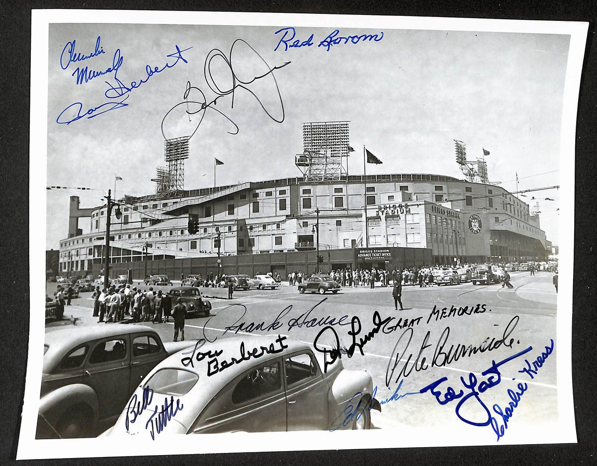 Vintage Detroit Tigers Multi-Signed/Auto by (12) Players 8x10 Photo 204061