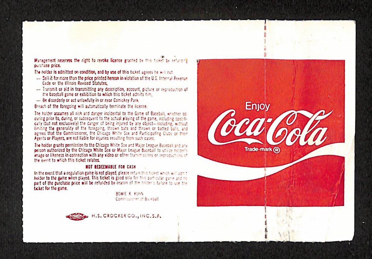 1983 MLB All-Star Baseball Game Ticket Stub at Comiskey Park, Chicago  204069