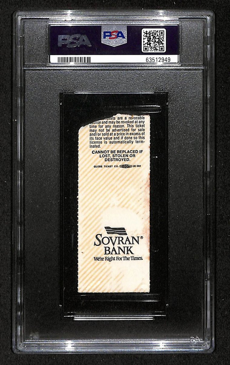 10/4/1987 Washington Redskins vs. St. Louis Cardinals Ticket Stub PSA 204071