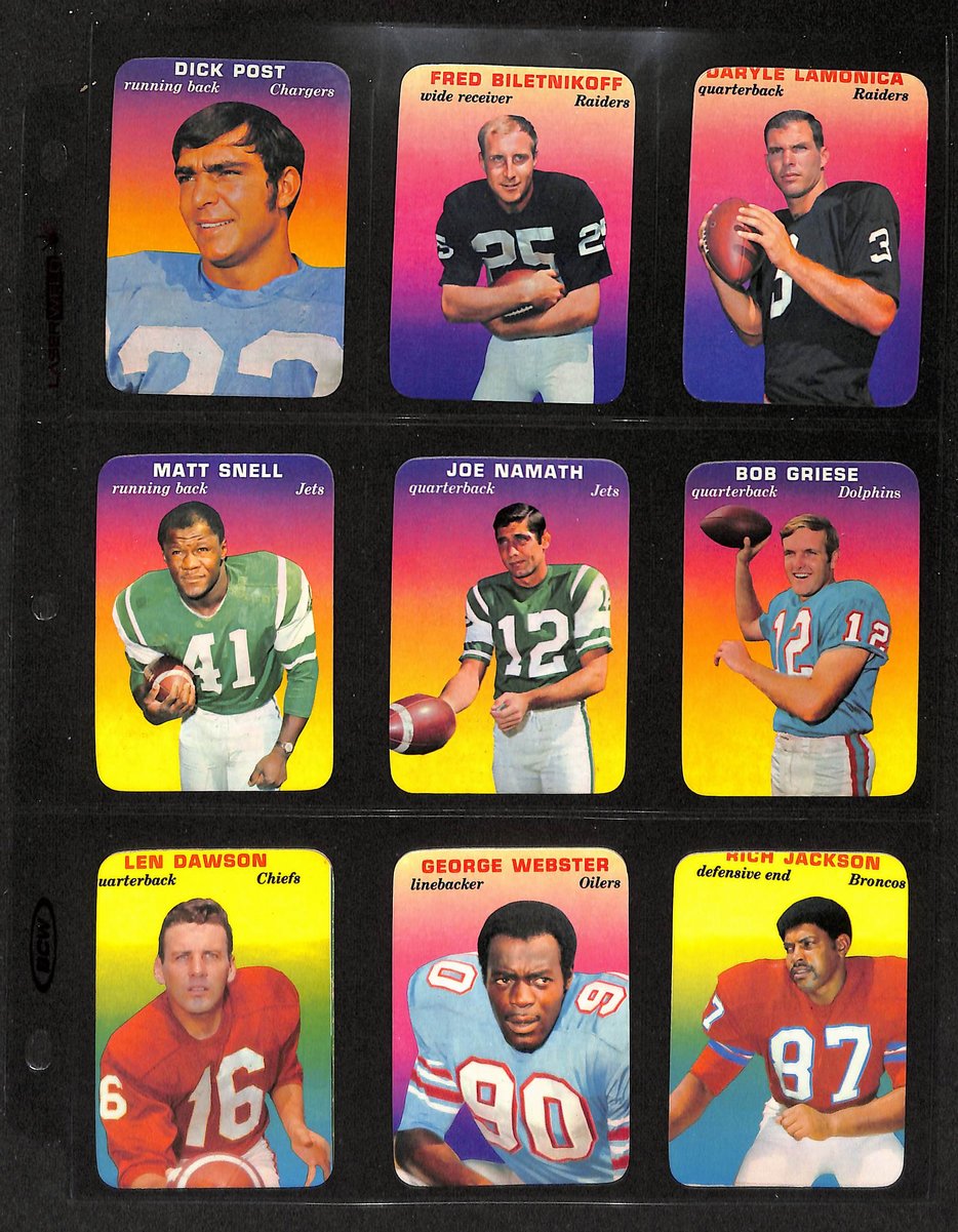 1970 TOPPS Glossy Football Complete Set (33) Cards 204080