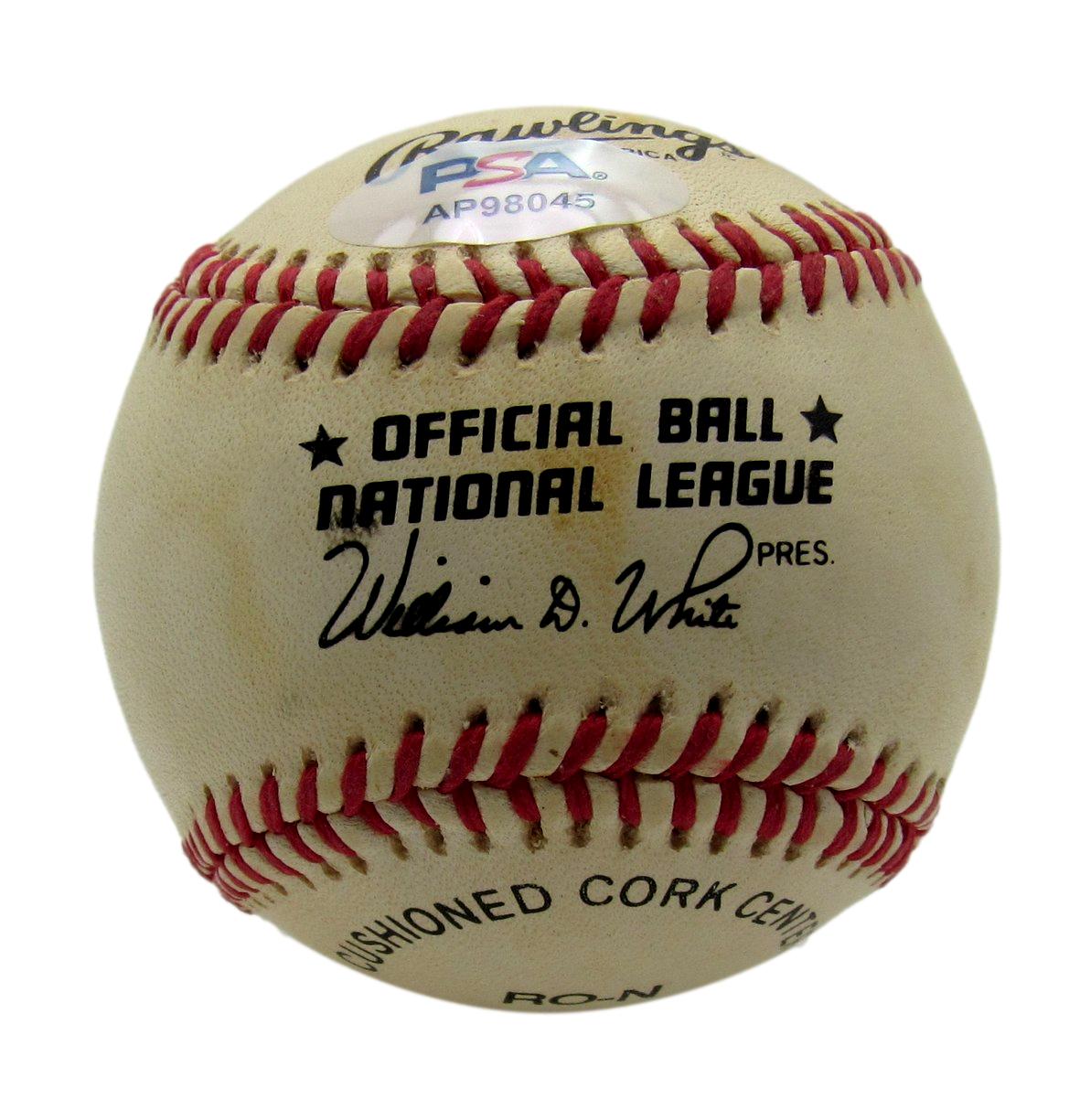 Ernie Banks HOF Signed/Autographed ONL Baseball Chicago Cubs PSA/DNA 203493