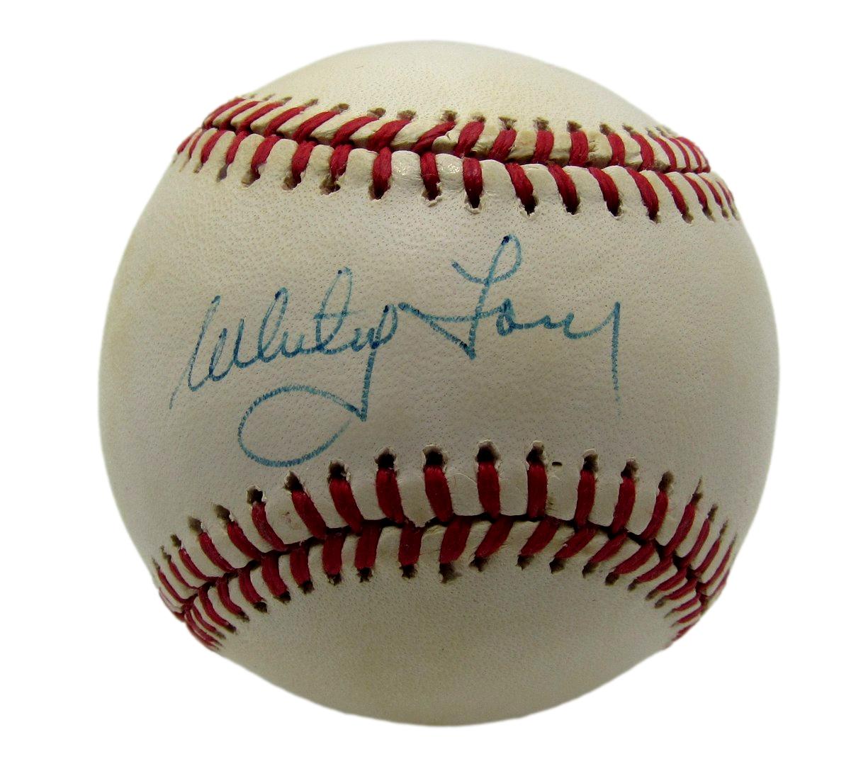 Whitey Ford HOF Signed/Autographed OAL Baseball Yankees PSA/DNA 203496