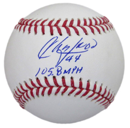 Aroldis Chapman Signed/Inscribed OML Baseball Boston Red Sox PSA/DNA 203540