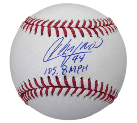 Aroldis Chapman Signed/Inscribed OML Baseball Boston Red Sox PSA/DNA 203544