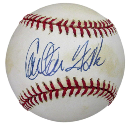 Carlton Fisk HOF Signed/Autographed OAL Baseball Boston Red Sox PSA/DNA 203547