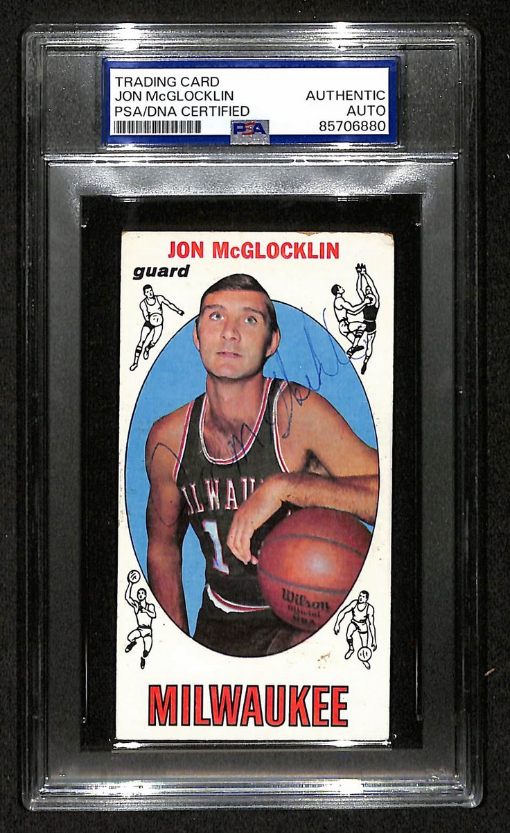 1969 Topps Jon McGlocklin Milwaukee Bucks PSA/DNA Signed/Auto Card BA204140