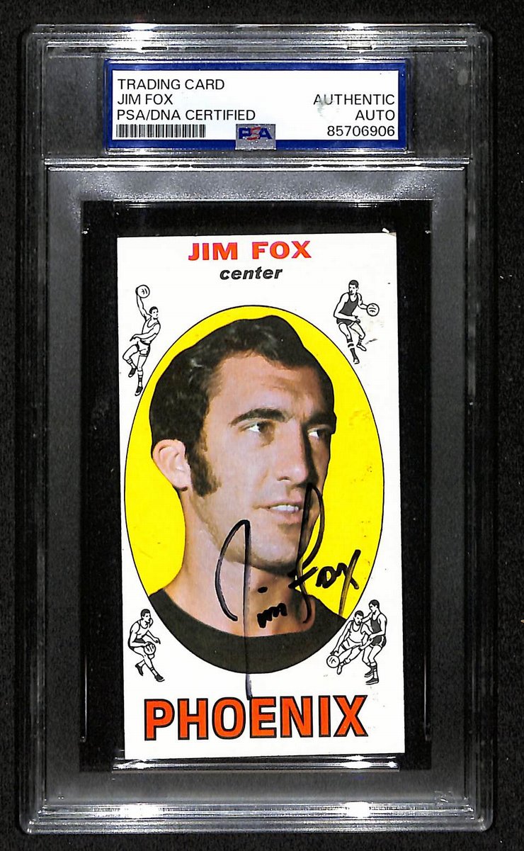 1969 Topps Jim Fox Phoenix Suns PSA/DNA Signed/Auto Card BA204122