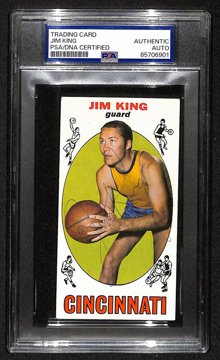 1969 Topps Jim King Cincinnati Royals PSA/DNA Signed/Auto Card BA204136