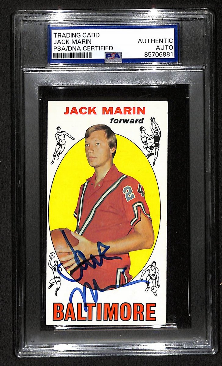 1969 Topps Jack Martin Baltimore Bullets PSA/DNA Signed/Auto Card BA204139