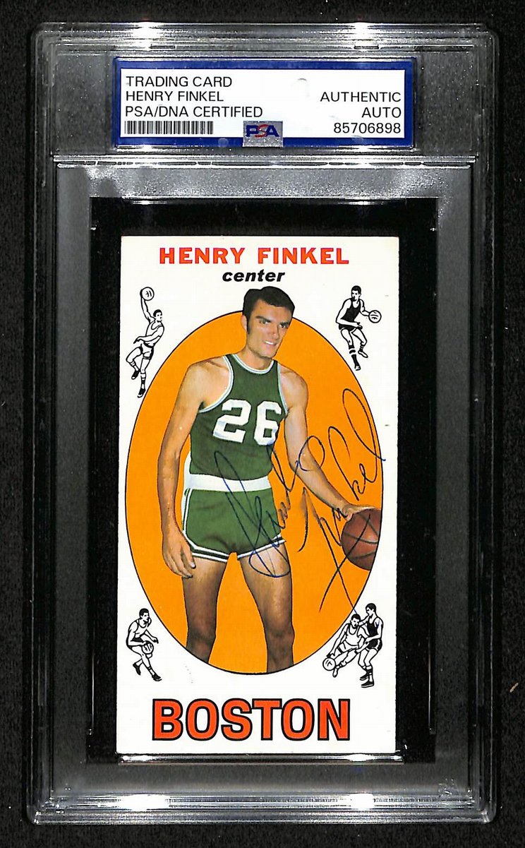 1969 Topps Henry Finkel Boston Celtics PSA/DNA Signed/Auto Card BA204138