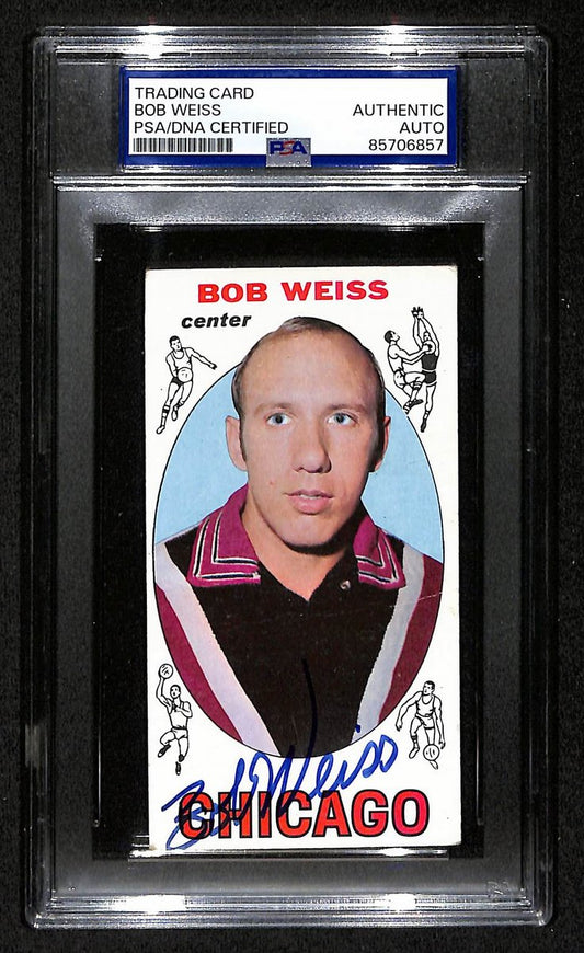 1969 Topps Bob Weiss Chicago Bulls PSA/DNA Signed/Auto Card BA204123