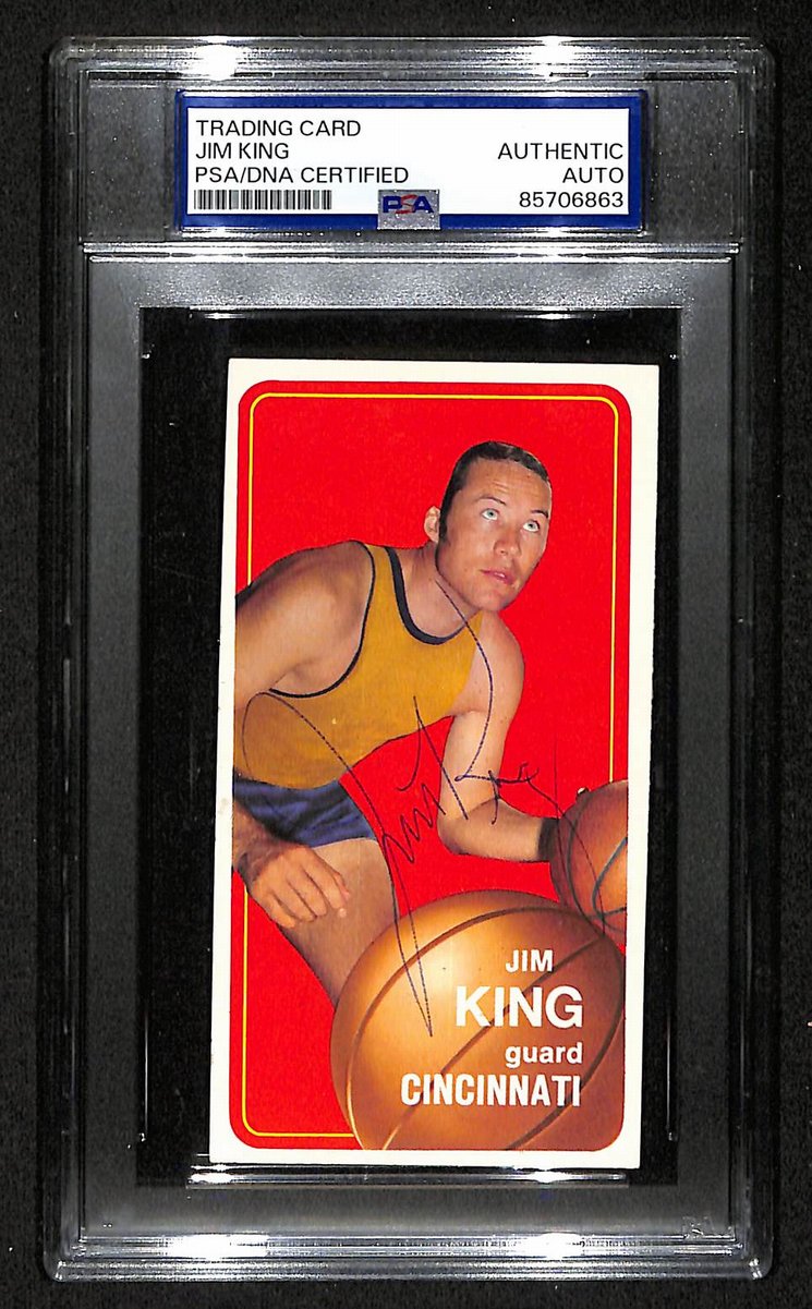 1970 Topps Jim King Cincinnati Royals PSA/DNA Signed/Auto Card BA204133