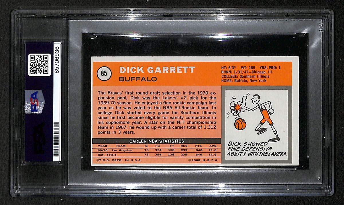 1970 Topps Dick Garrett Buffalo Braves PSA/DNA Signed/Auto Card BA204115