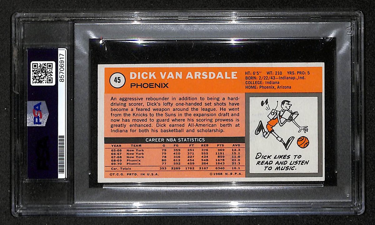 Dick Van Arsdale Signed/Autographed 1970 Topps Card #45 Phoenix PSA/DNA BA204118