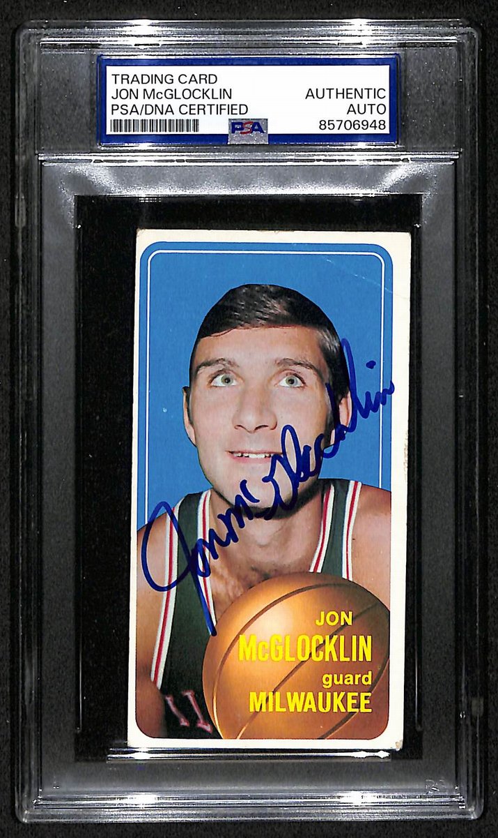 1970 Topps Jon McGlocklin Milwaukee Bucks PSA/DNA Signed/Auto Card BA204107