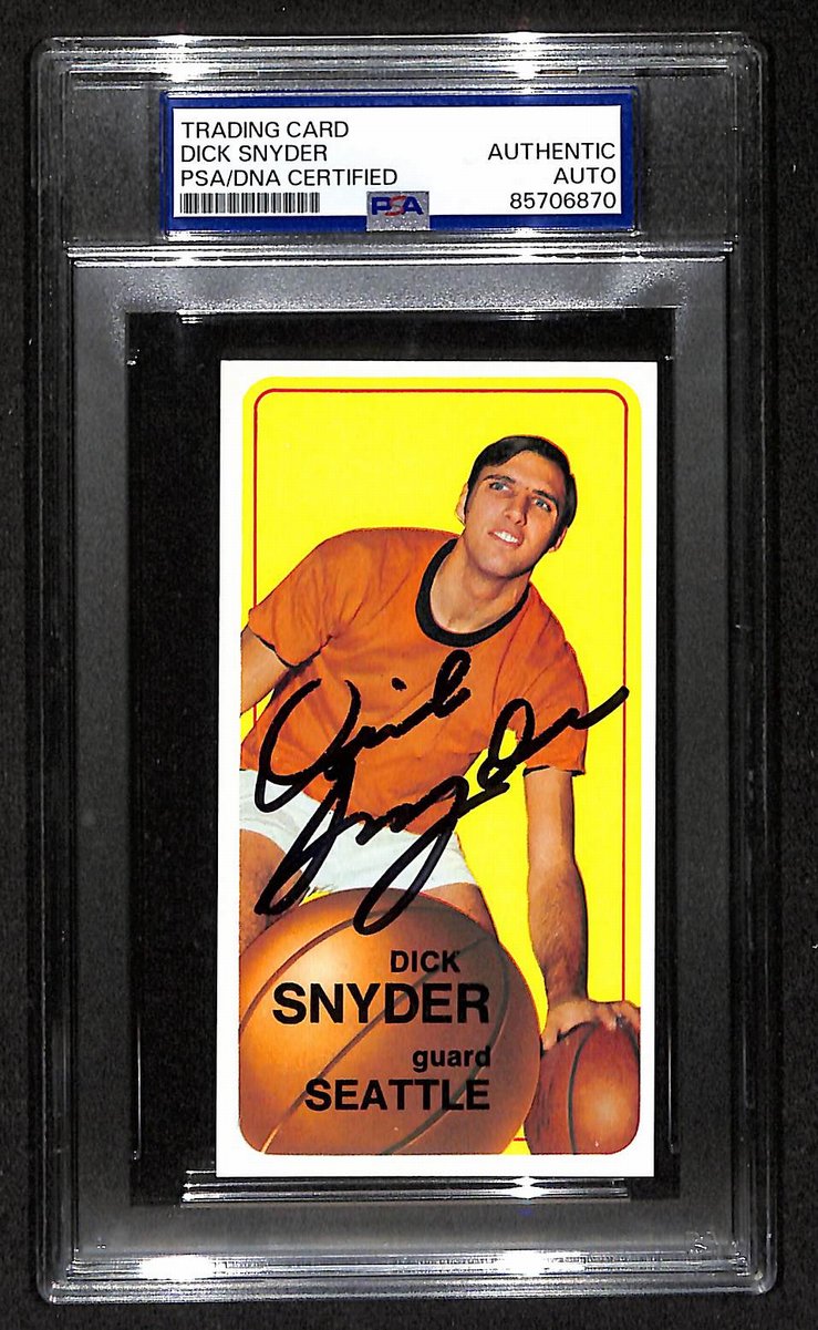 Dick Snyder Signed/Autographed 1970 Topps Card #64 Seattle PSA/DNA BA204143