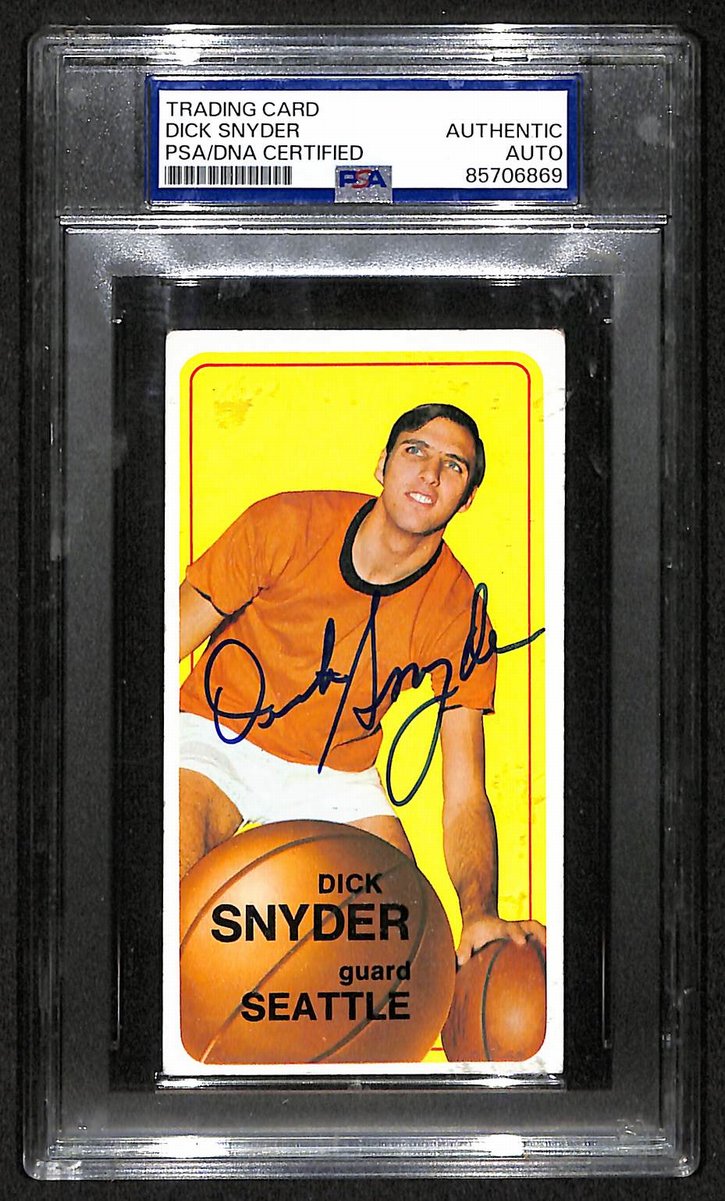 1970 Topps Dick Snyder Seattle SuperSonics PSA/DNA Signed/Auto Card Ba204119