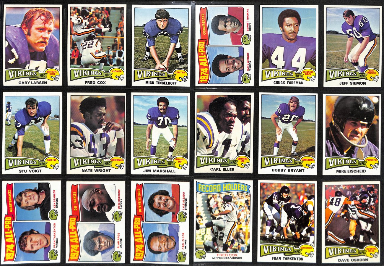 1975 TOPPS Football Minnesota Vikings Team Cards (24) 189265