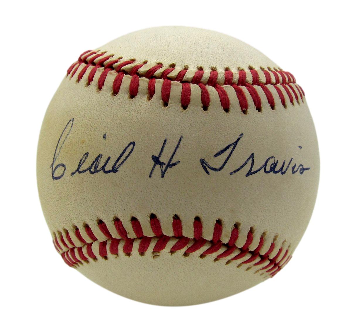 Cecil Travis Signed/Autographed OAL Baseball Washington Senators PSA/DNA 203613