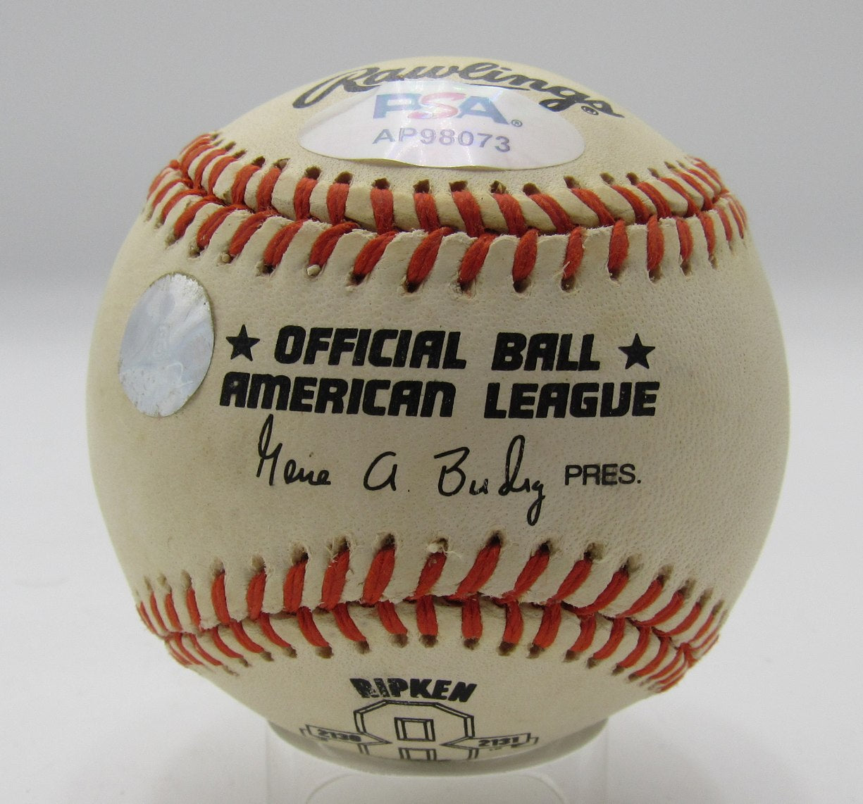Cal Ripken JR. HOF Signed/Auto OAL Commem. Baseball Orioles PSA/DNA 203641