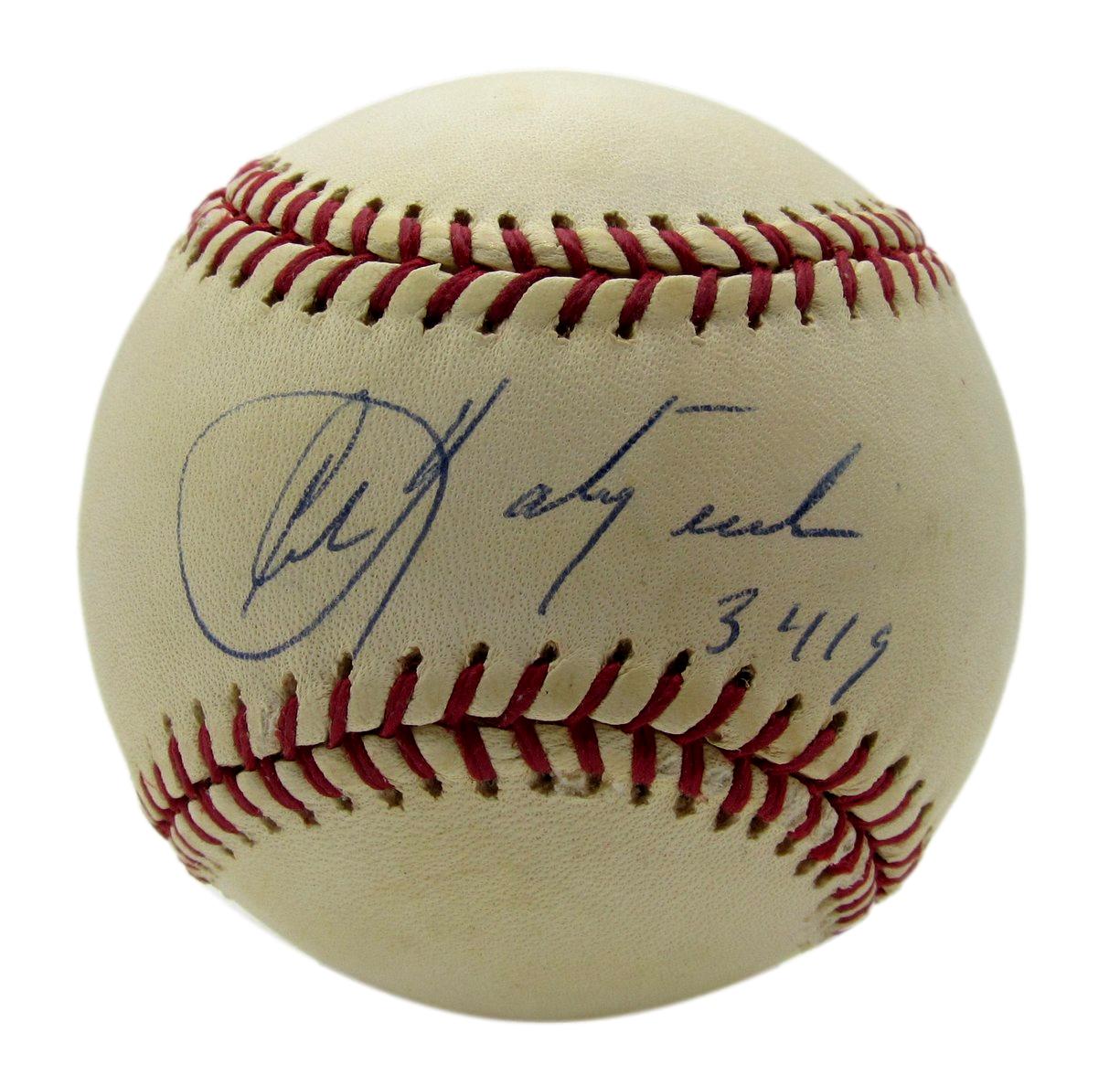Carl Yastrzemski HOF Signed/Inscr OAL Baseball Boston Red Sox PSA/DNA 203643
