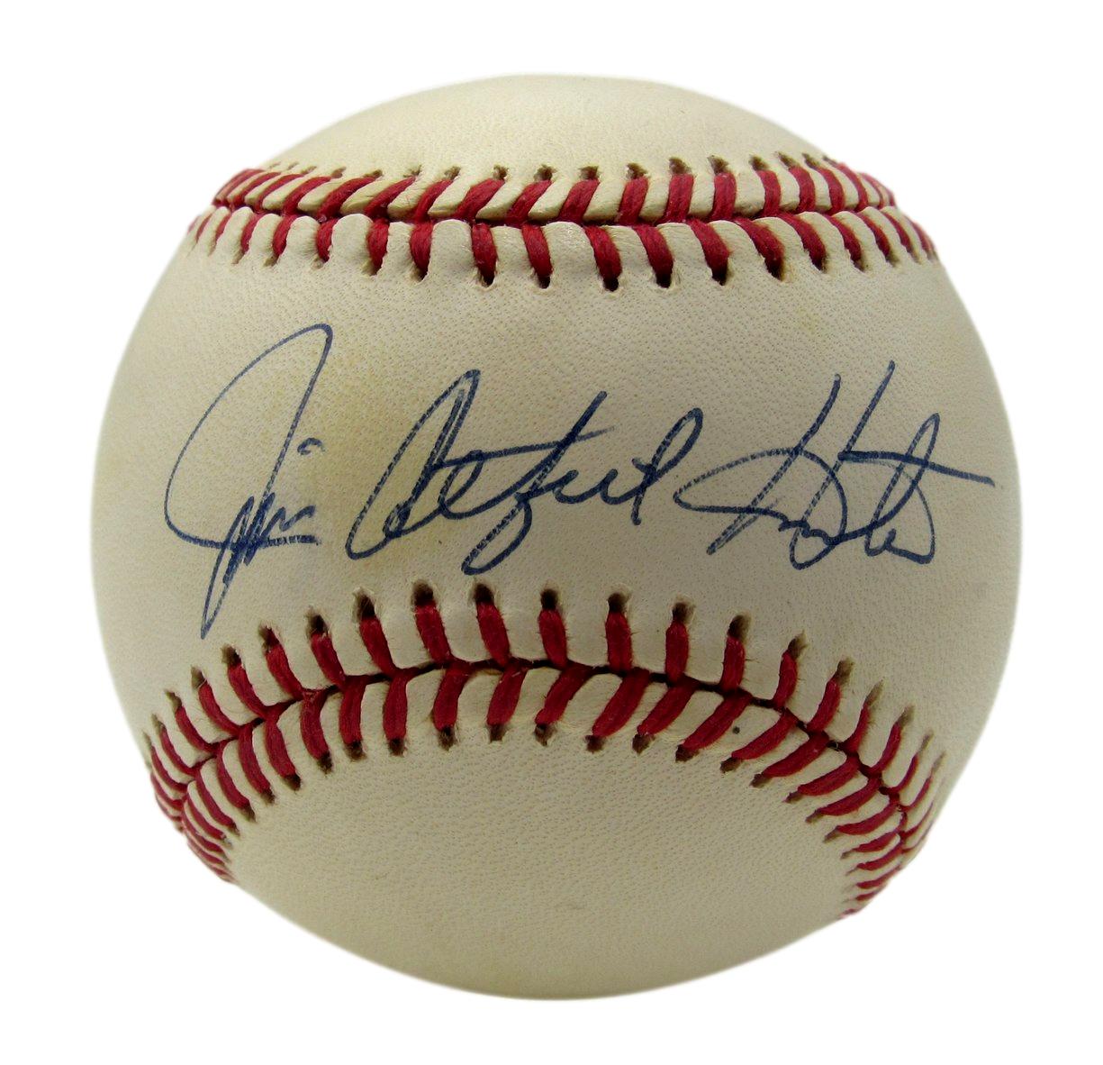 Jim Catfish Hunter HOF Signed/Auto OAL Baseball Oakland A's PSA/DNA 203645