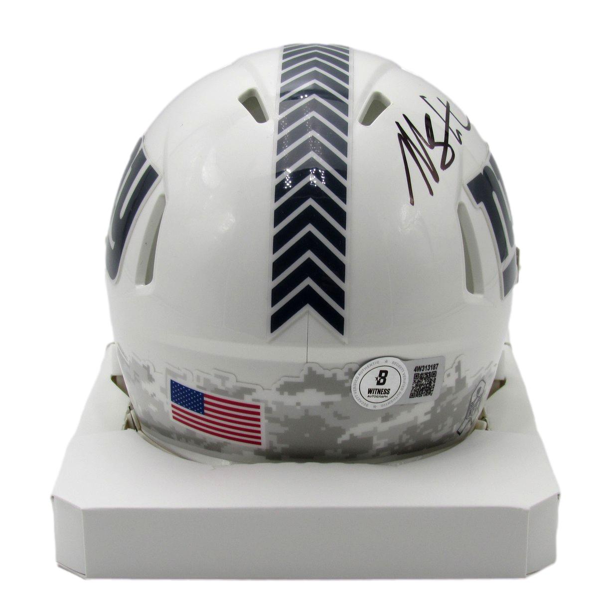 Michael Strahan HOF Signed/Auto New York Giants STS Mini Helmet Beckett 203905