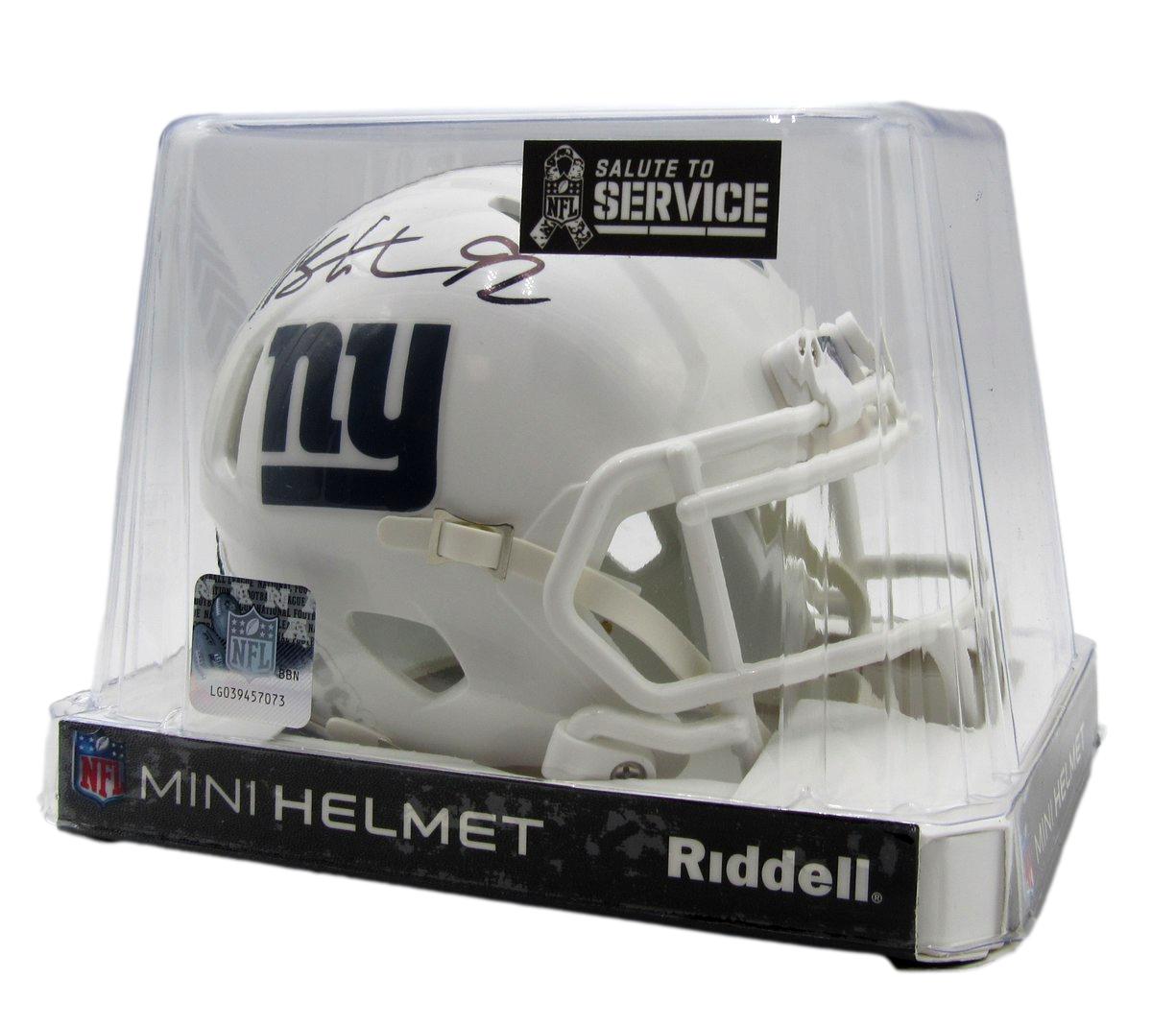 Michael Strahan HOF Signed/Auto New York Giants STS Mini Helmet Beckett 203905