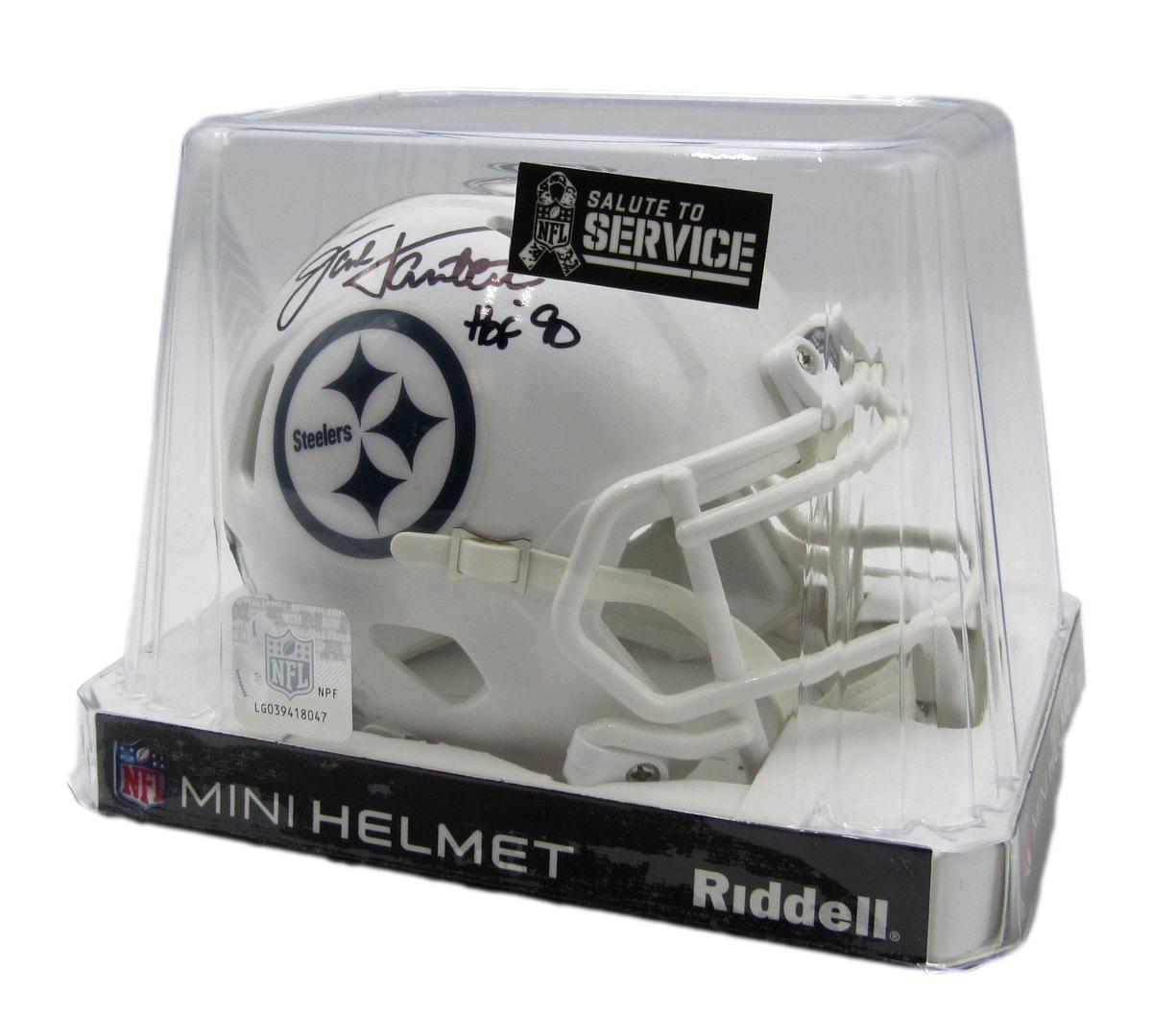 Jack Lambert HOF Signed/Inscr Pittsburgh Steelers STS Mini Helmet Beckett 203906