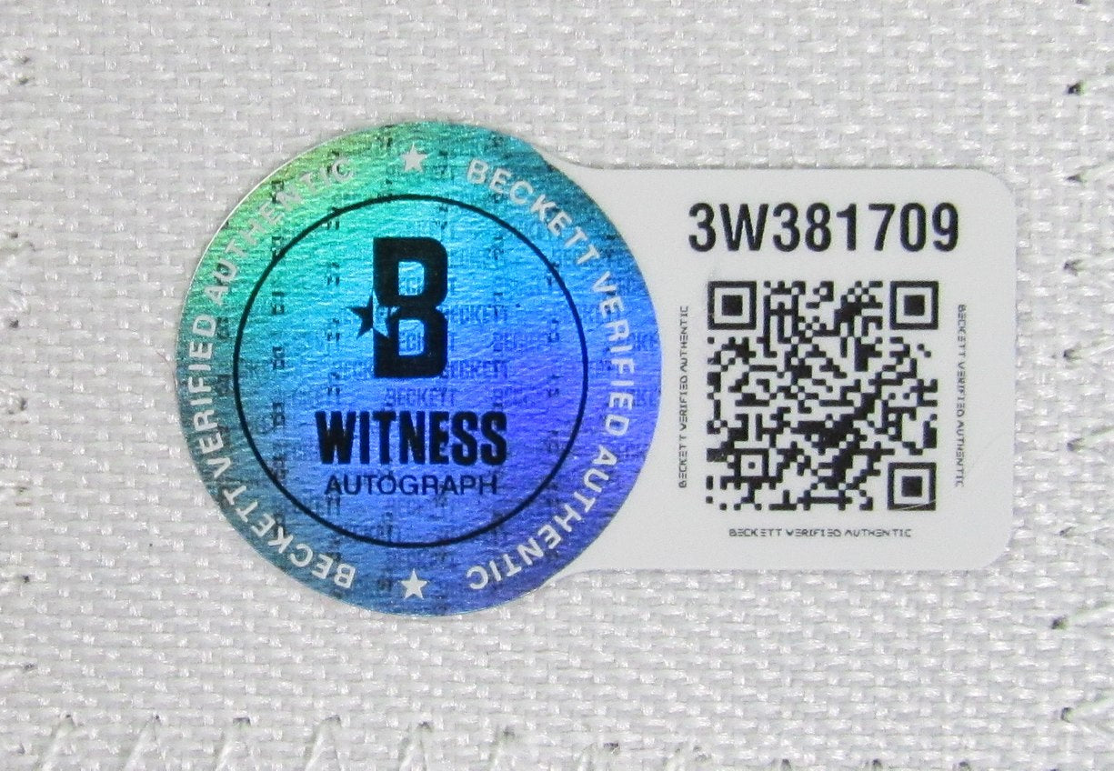 Calvin Johnson HOF Signed/Auto Lions Blue Custom Football Jersey Beckett 203912