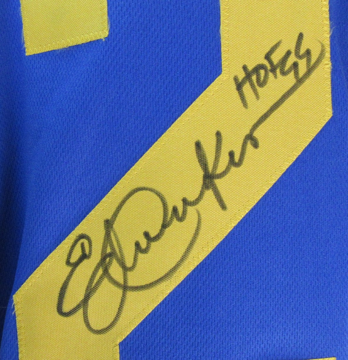 Eric Dickerson HOF Signed/Inscr Rams Blue Custom Football Jersey Beckett 203913