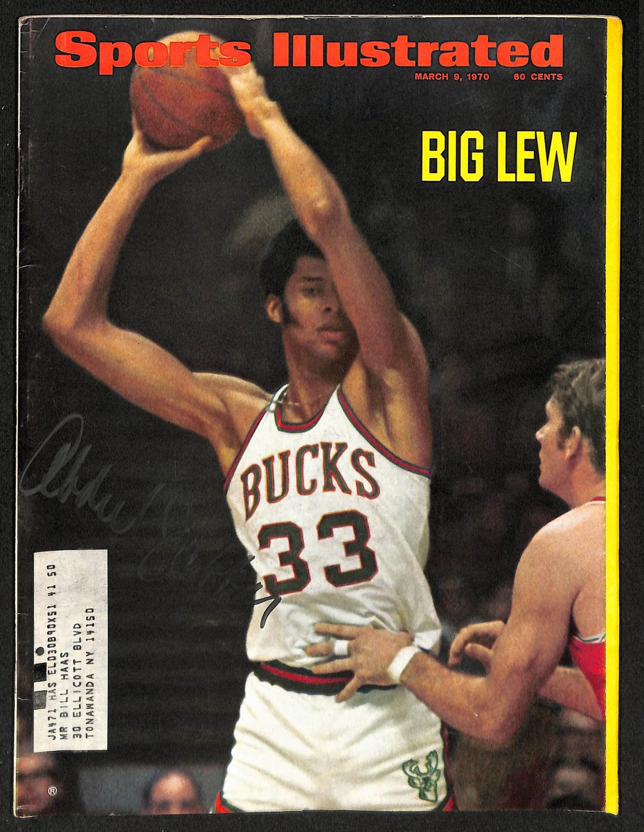 Kareem Abdul-Jabbar Signed 3/9/1970 Sports Illustrated Magaziine PSA/DNA