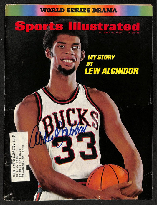 Kareem Abdul-Jabbar Signed 10/27/1969 Sports Illustrated Magaziine PSA/DNA