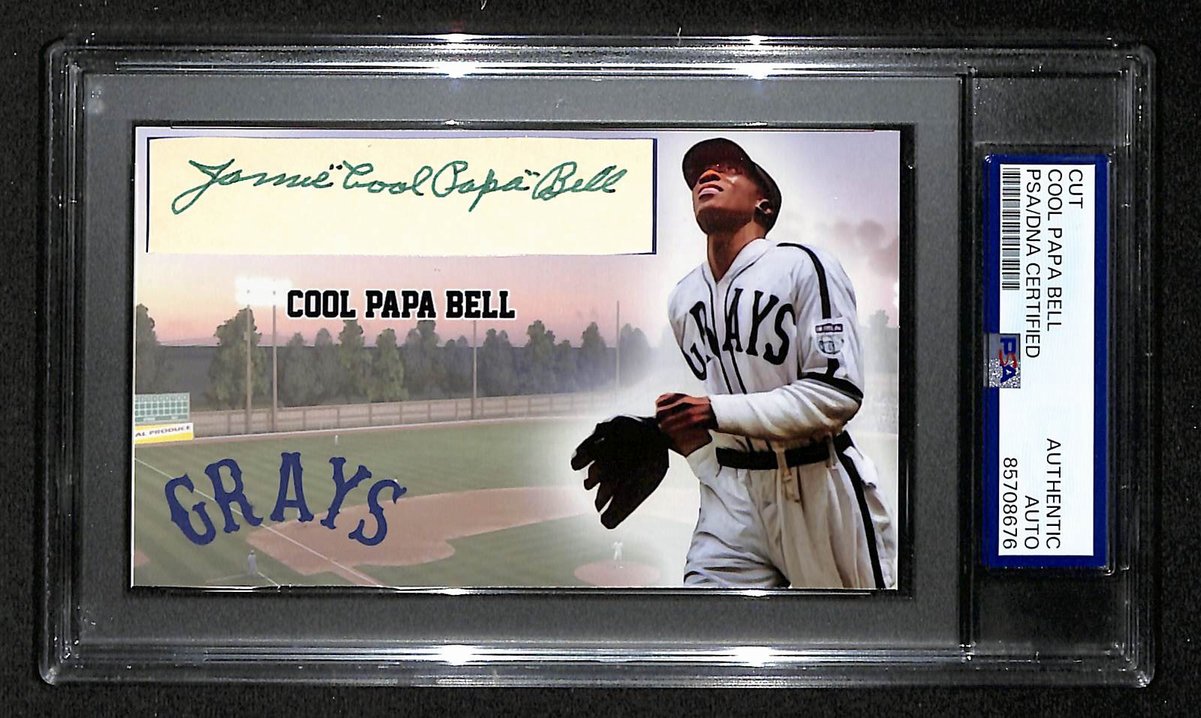 Cool Papa Bell HOF Autographed/Signed Cut 3x5 Custom Card PSA/DNA Grays BA203713