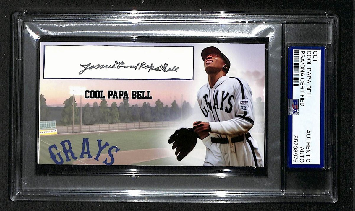 Cool Papa Bell HOF Autographed/Signed Cut 3x5 Custom Card PSA/DNA Grays BA203714
