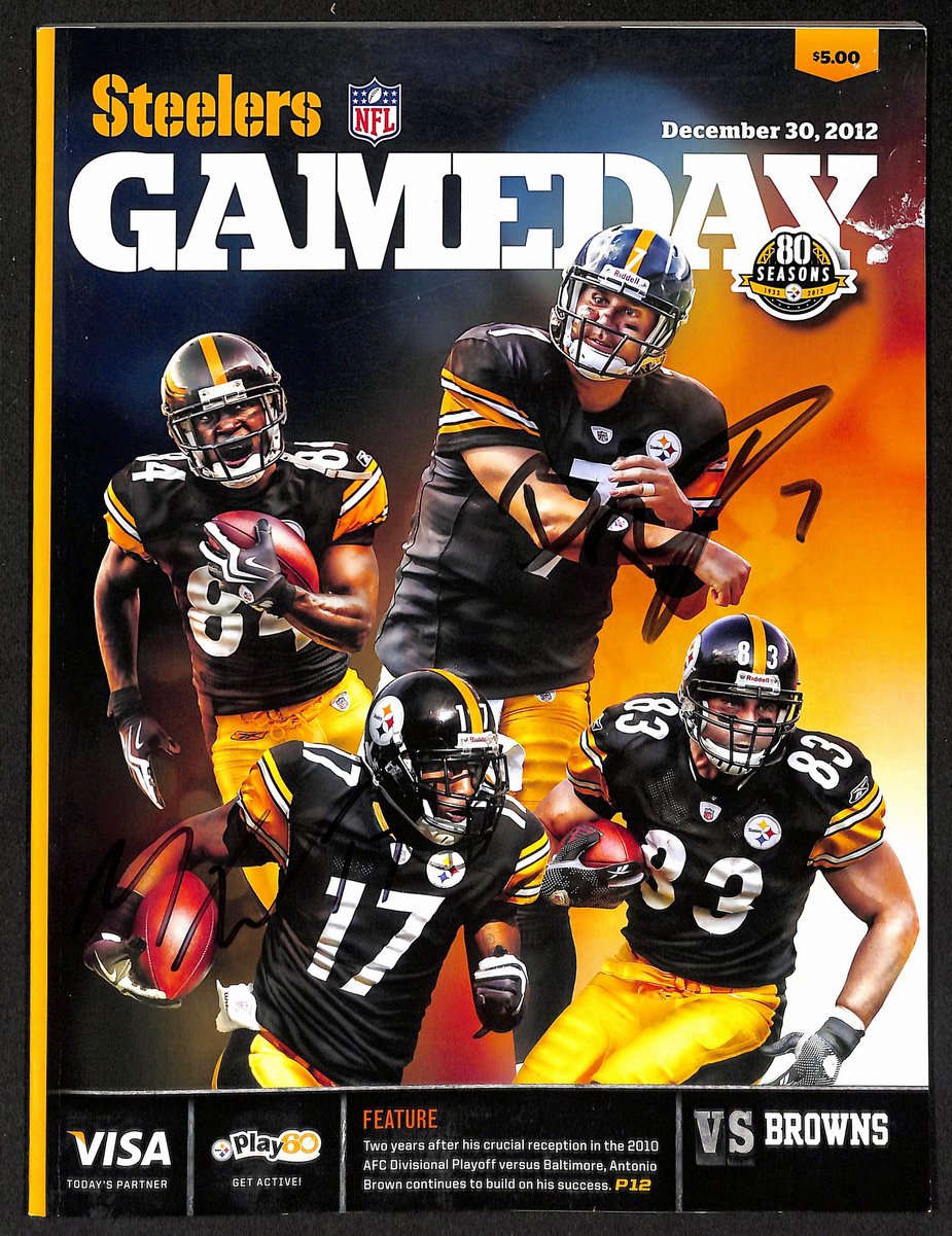 Ben Roethlisberger Signed/Auto 12/30/2012 Program Steelers vs. Browns PSA/DNA