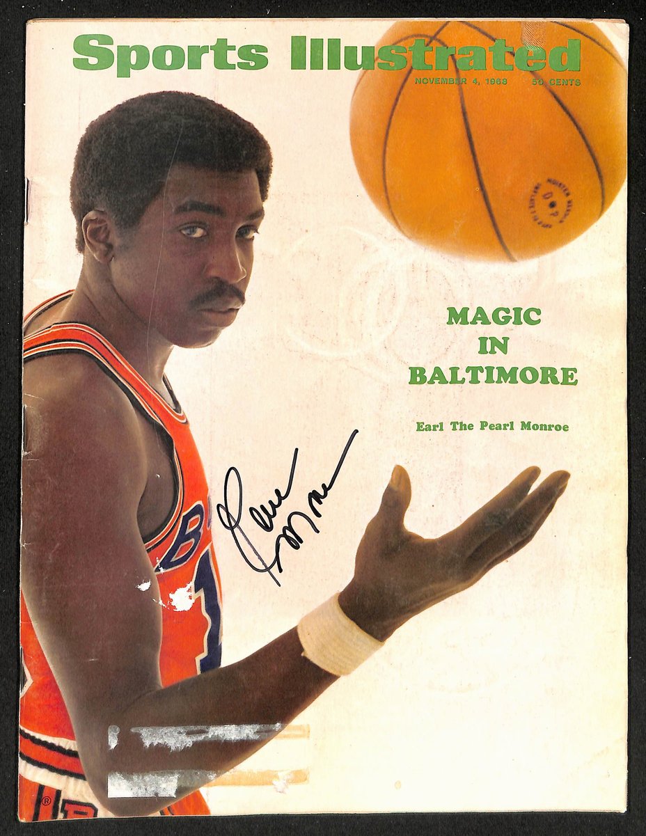 Earl Monroe HOF Signed 11/4/1968 Sports Illustrated Magazine PSA/DNA 203685