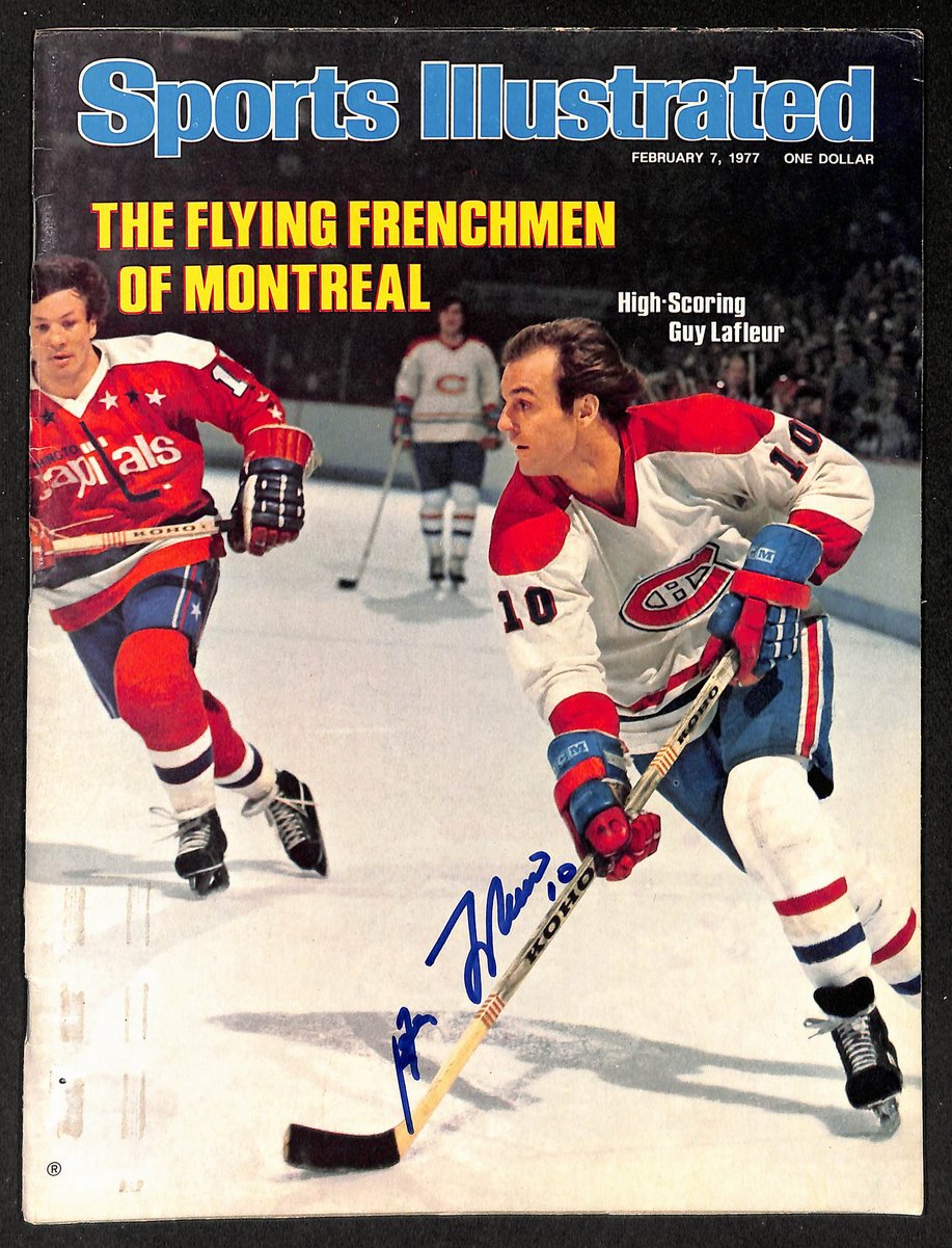 Guy Lafleur HOF Signed 2/7/1977 Sports Illustrated Magazine PSA/DNA 203686