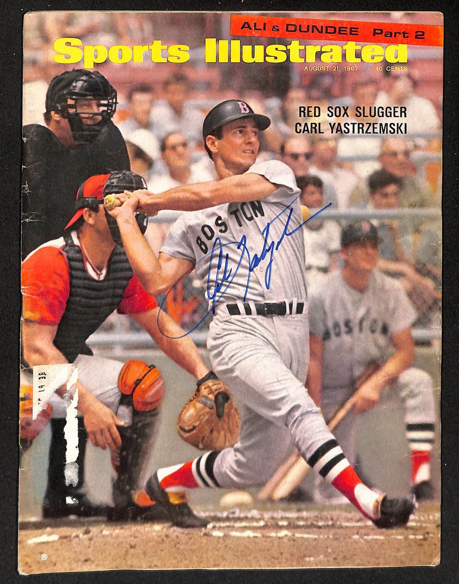 Carl Yastrzemski Signed 8/21/1967 Sports Illustrated Magazine Red Sox PSA/DNA