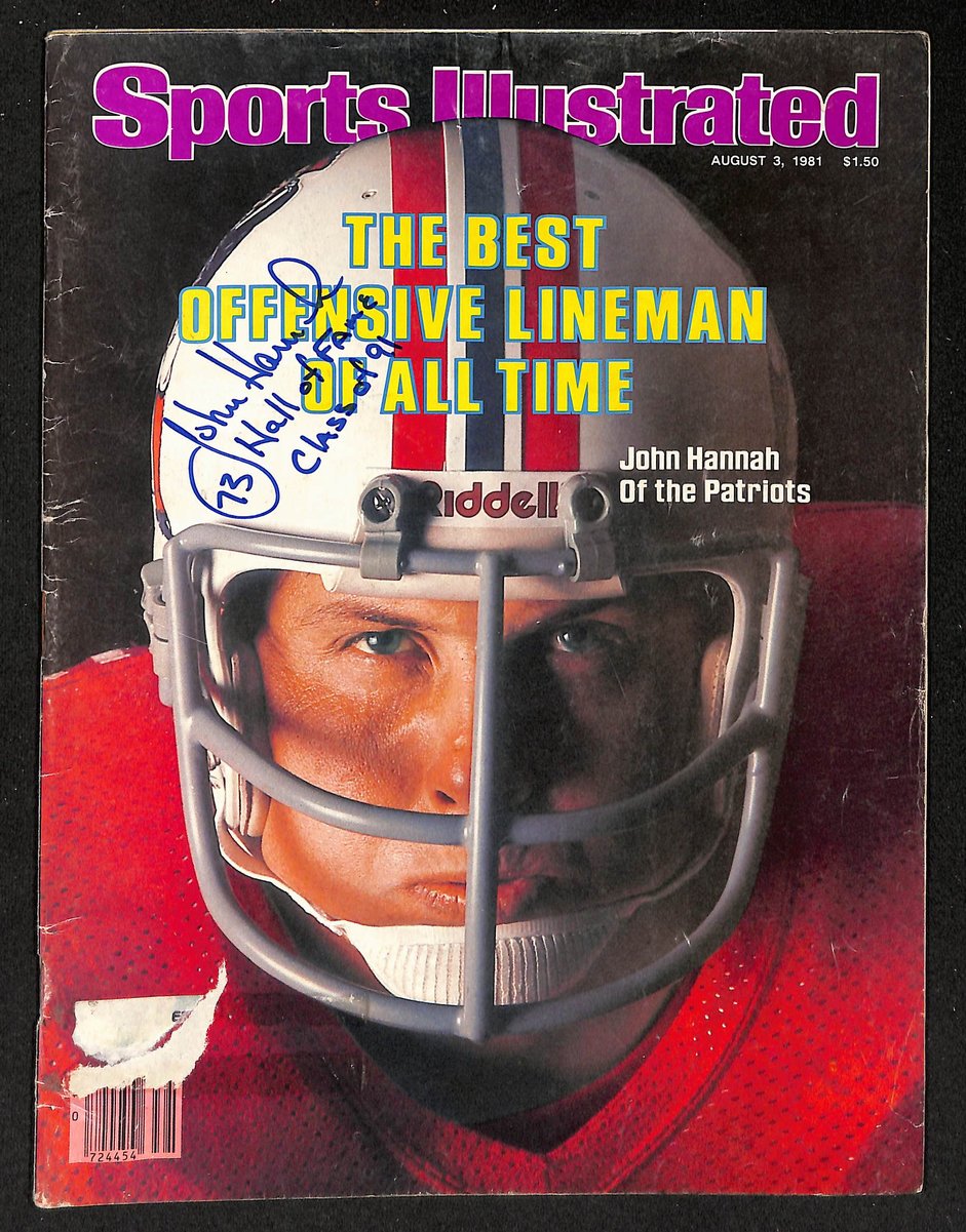 John Hannah HOF Signed/Inscr 8/3/1981 Sports Illustrated Magazine PSA/DNA