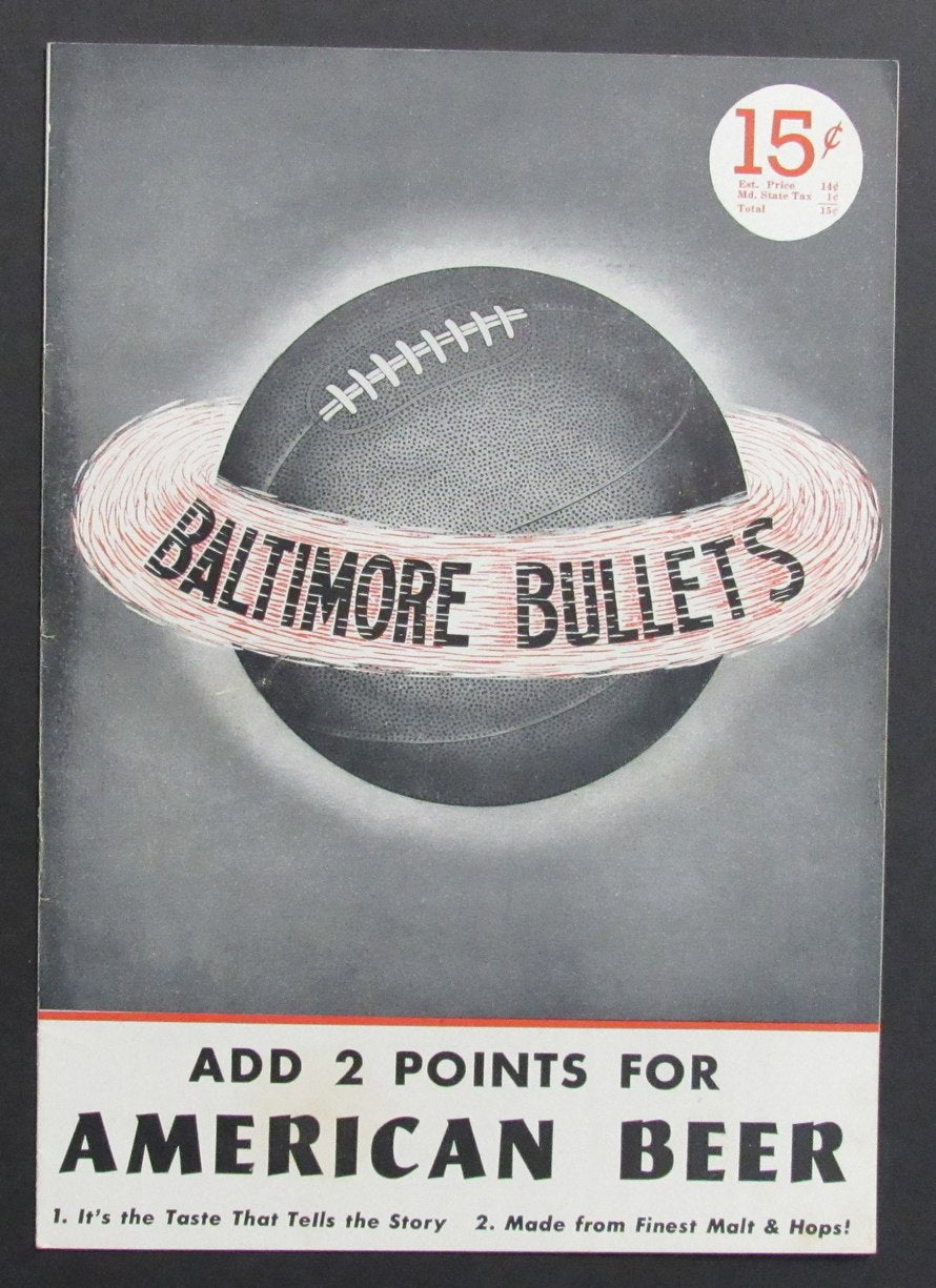 1947-48 NBA Program Baltimore Bullets vs. Providence Steamrollers 198266